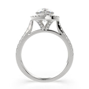 Isadora Pear Cut Halo Pave Engagement Ring Setting - Nivetta